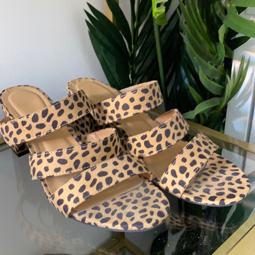 Animal print sandals